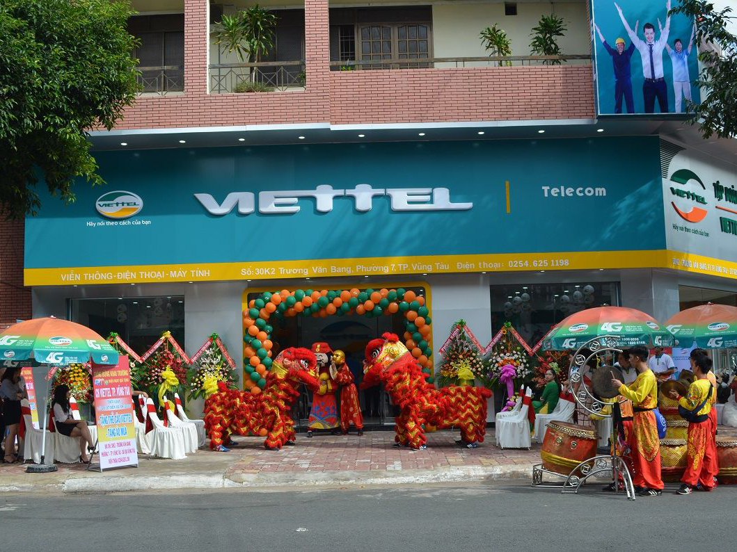 văn phòng và cửa hàng Viettel Bà Rịa Vũng Tàu
